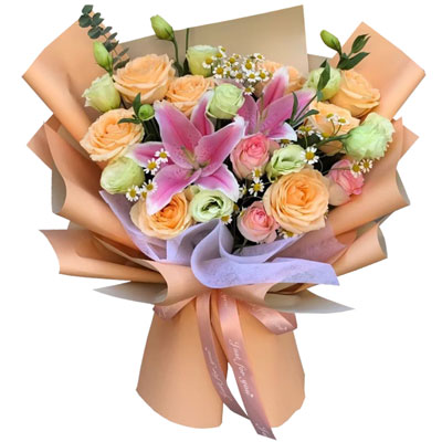 德阳11朵玫瑰桔梗百合，陪你每个季节
